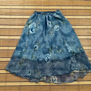 🦋Blue Midi Skirt/Dress, Size S💙